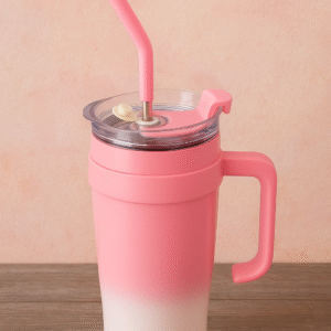 Gatimaan 1200 ML Sipper Tumbler with Steel Straw (PINK)