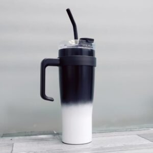 Gatimaan 1200 ML Sipper Tumbler with Steel Straw (Black)