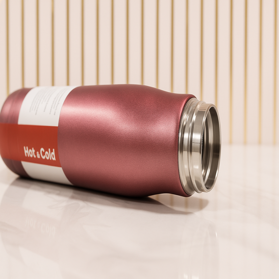 Gatimaan Stainless Steel Insulated Water Bottle (Rose Gold) - Image 2