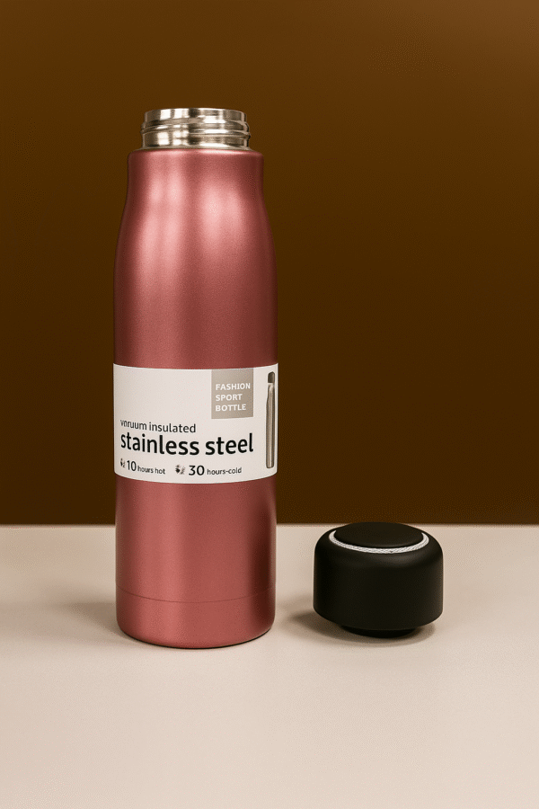 Gatimaan Stainless Steel Insulated Water Bottle (Rose Gold) - Image 2