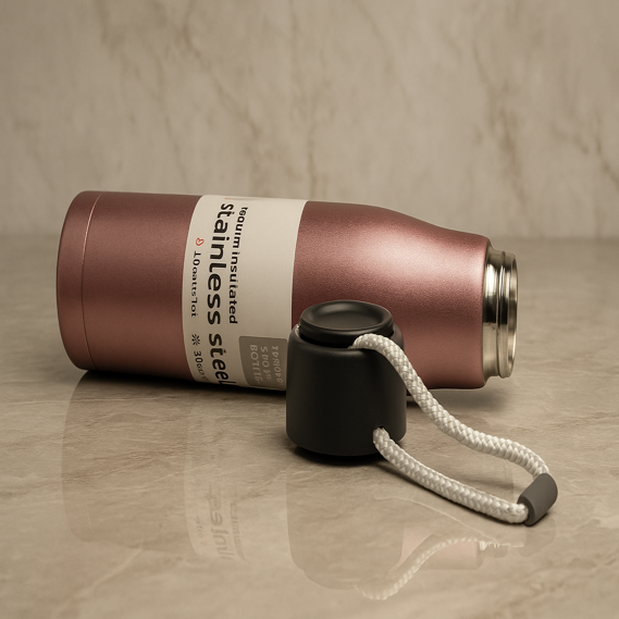 Gatimaan Stainless Steel Insulated Water Bottle (Rose Gold) - Image 3