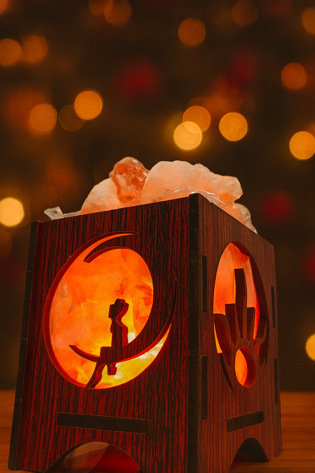 Gatimaan Rock Salt Sunmoon Lamp - Image 2