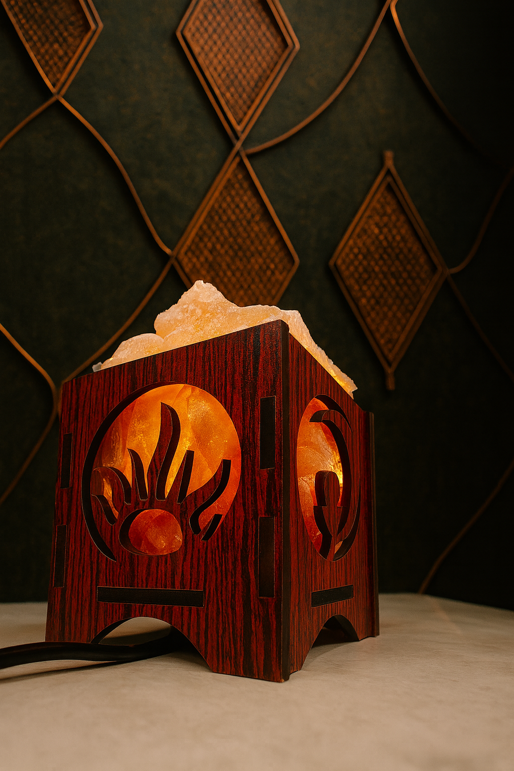 Gatimaan Rock Salt Sunmoon Lamp - Image 3