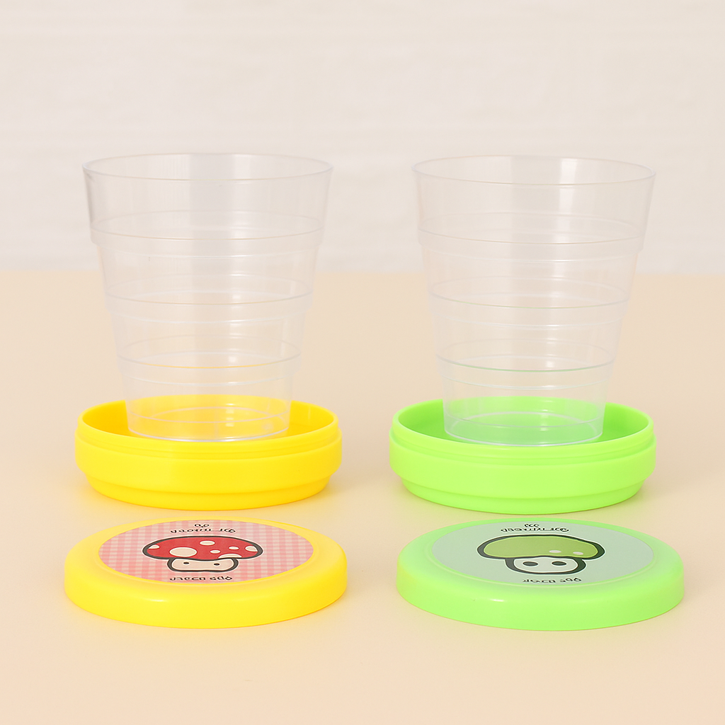 Gatimaan Collapsible Travel Cup Set, Portable Plastic Foldable Drinking Glass - Image 4